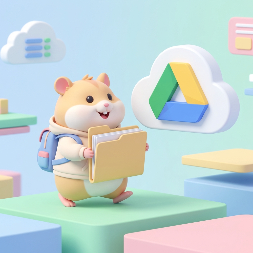Google Drive 自動備份示意圖